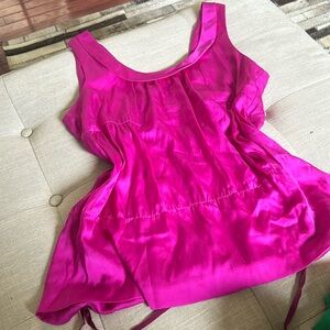 Theory‎ Pink Silk Flowy Blouse Size Medium